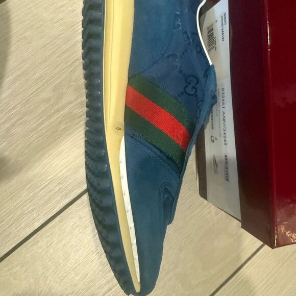 New with box Men\'s Blue Gucci Sneakers us size 9 Gucci 8 main image 8